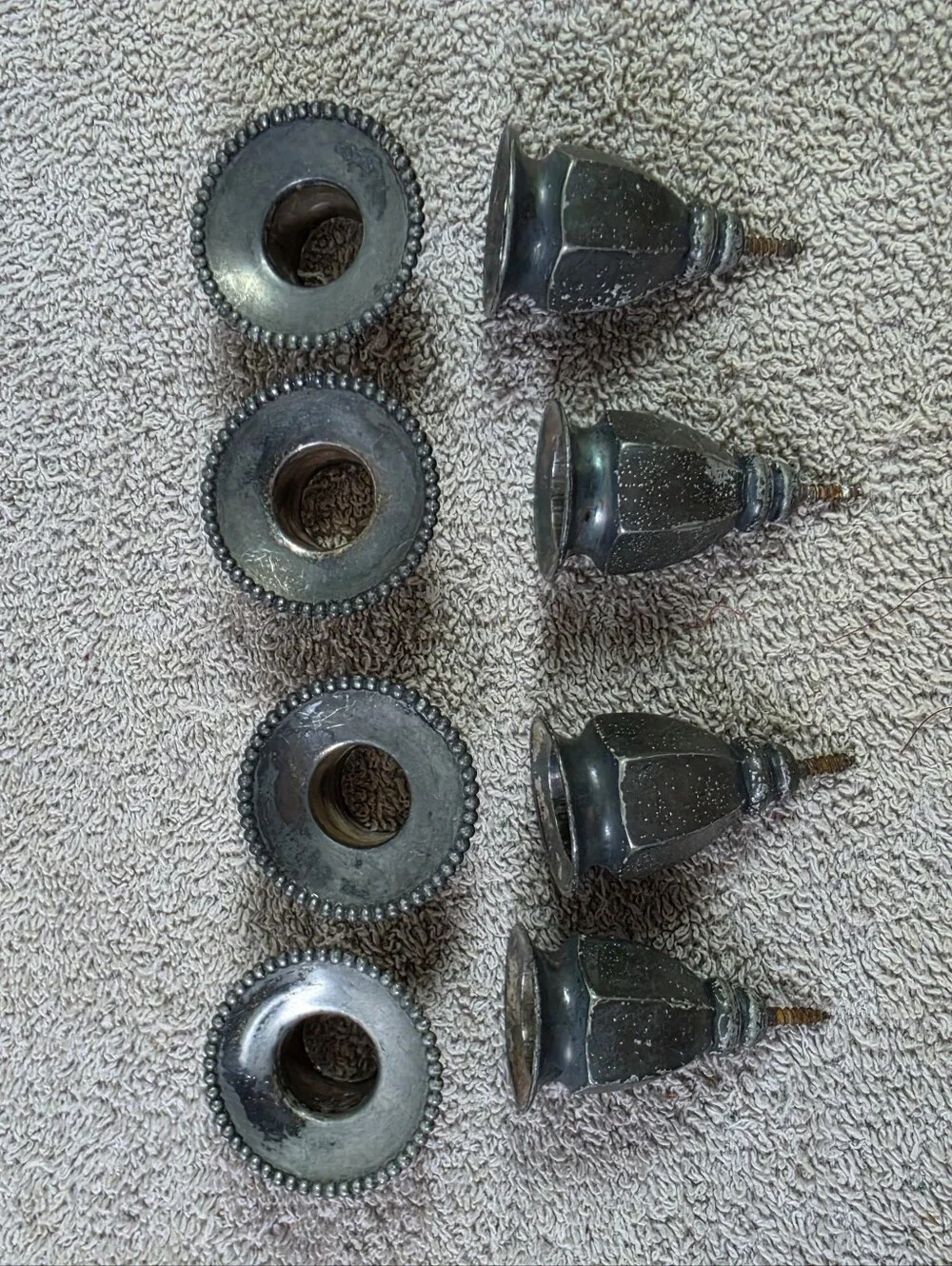 Vintage Screw In Candle Holders Set Of Four